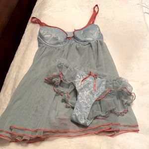 Adorable Victoria Secret babydoll lingerie set